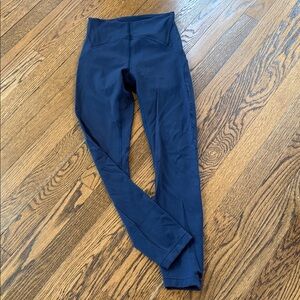 Lululemon navy High-Waisted Leggings, 4, 24” inseam